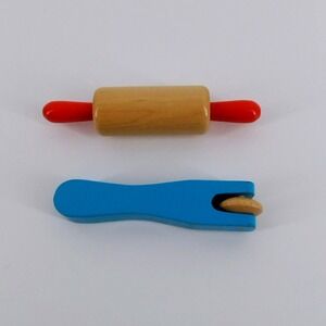 Melissa & Doug Wooden Kitchen Play‎ Toys Pizza Cutter Rolling Pin